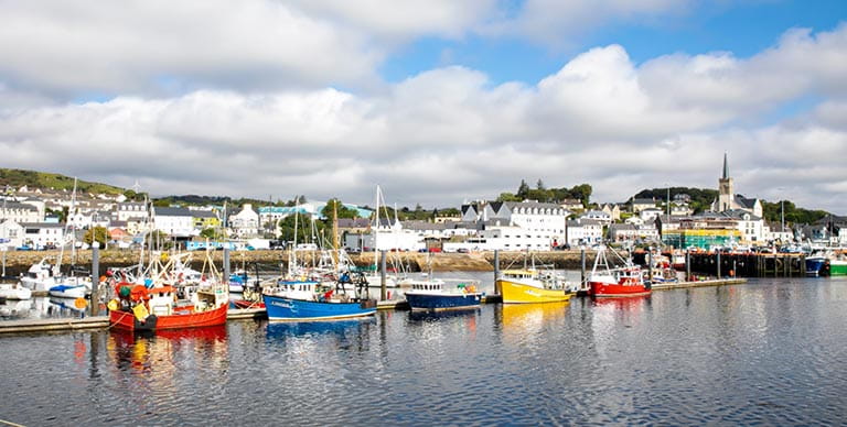 A view towards the harbour in Killybegs, Ireland